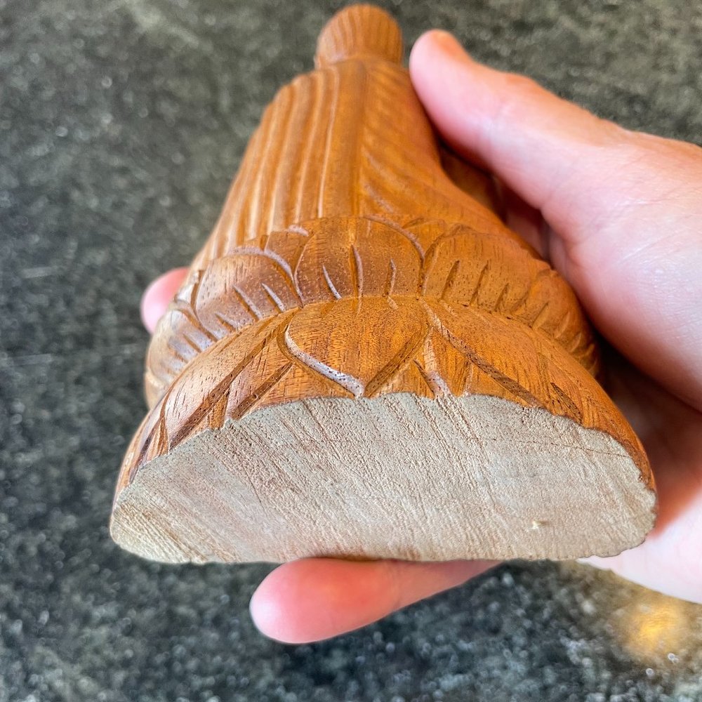 Hand Carved Wood Buddha, Cambodian - Picture 3 of 5